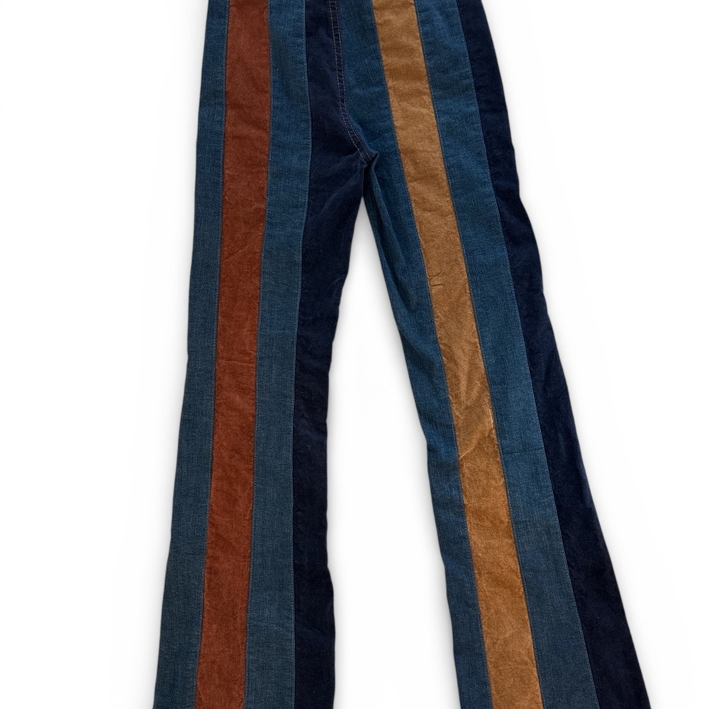 West of Melrose Striped Corduroy Flare Jeans - Picture 7 of 8